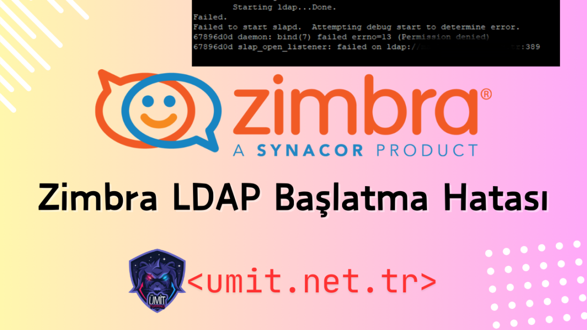 Zimbra LDAP Başlatma Hatası