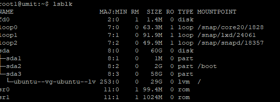 ubuntu disk genişletme